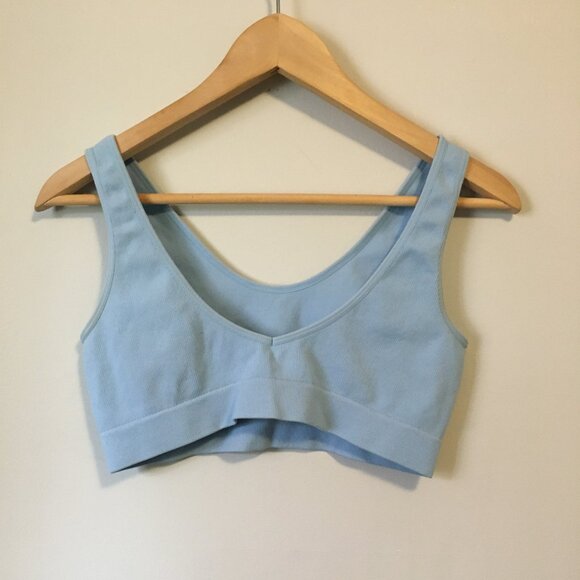 SWS Stretchy Relaxed Pale Blue Sports Bra - Picture 2 of 13